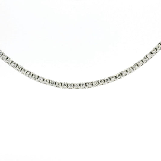 White Gold Diamond Tennis Necklace - Forever Rox