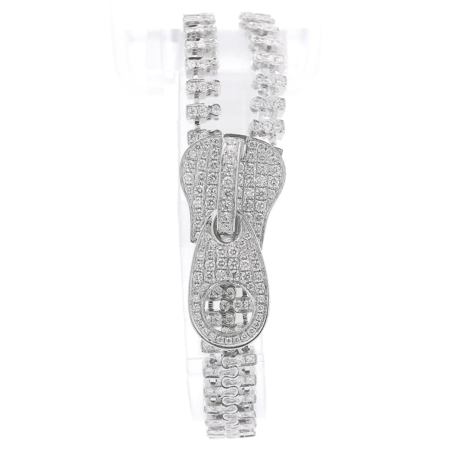 White Gold Diamond Zipper Bracelet - Forever Rox