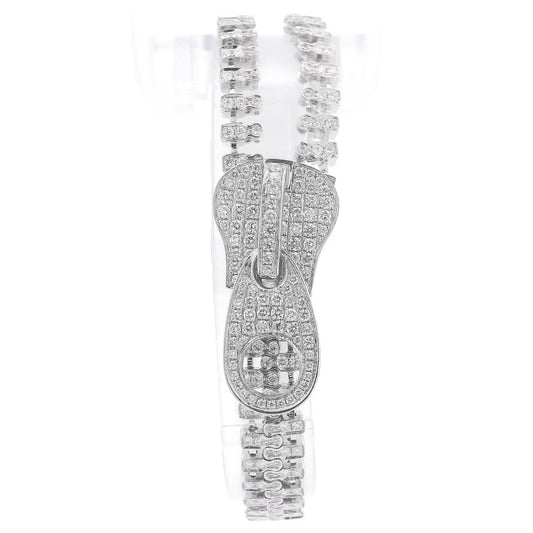 White Gold Diamond Zipper Bracelet - Forever Rox