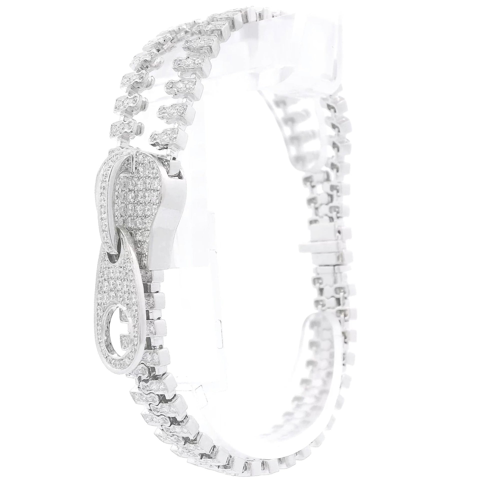 White Gold Diamond Zipper Bracelet - Forever Rox