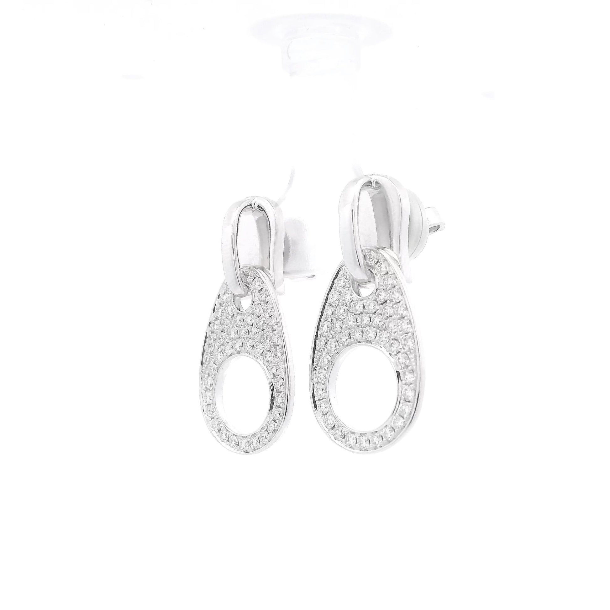 White Gold Diamond Zipper Dangles - Forever Rox