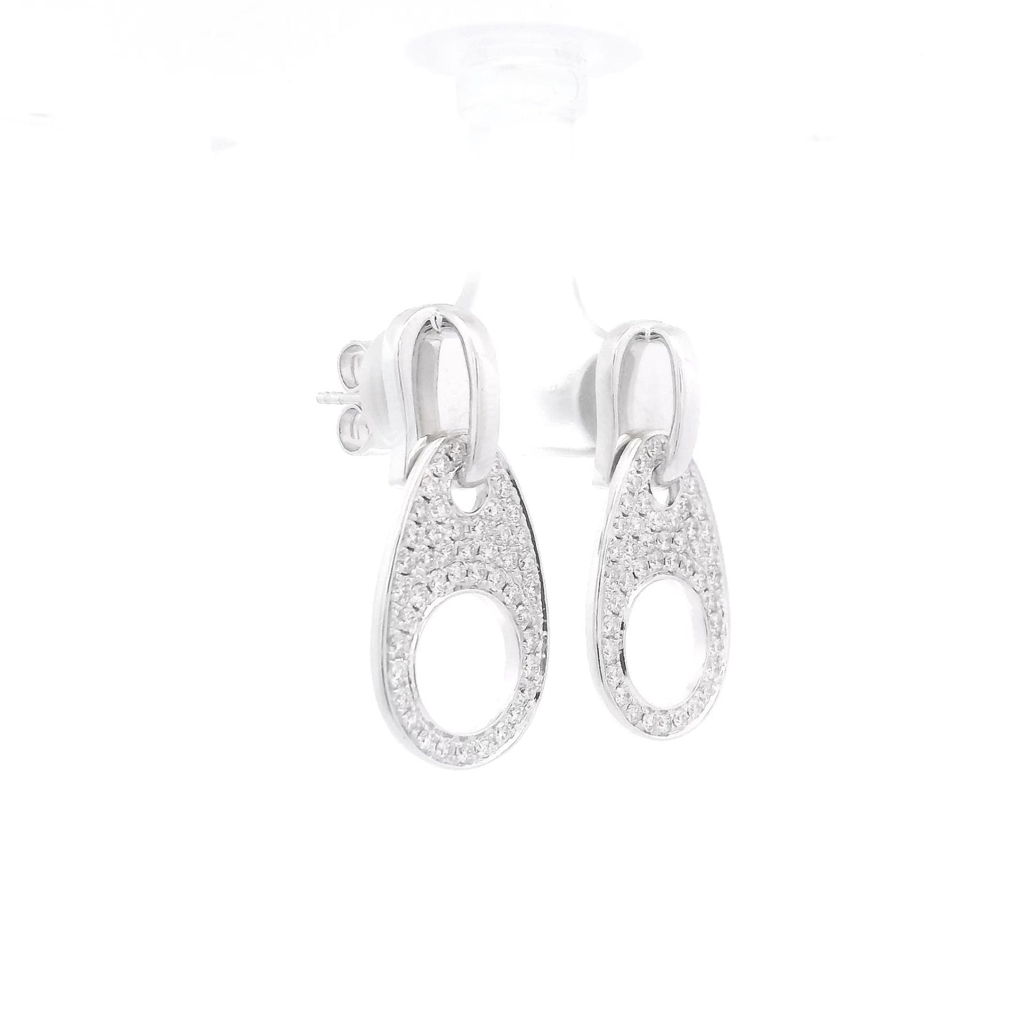 White Gold Diamond Zipper Dangles - Forever Rox