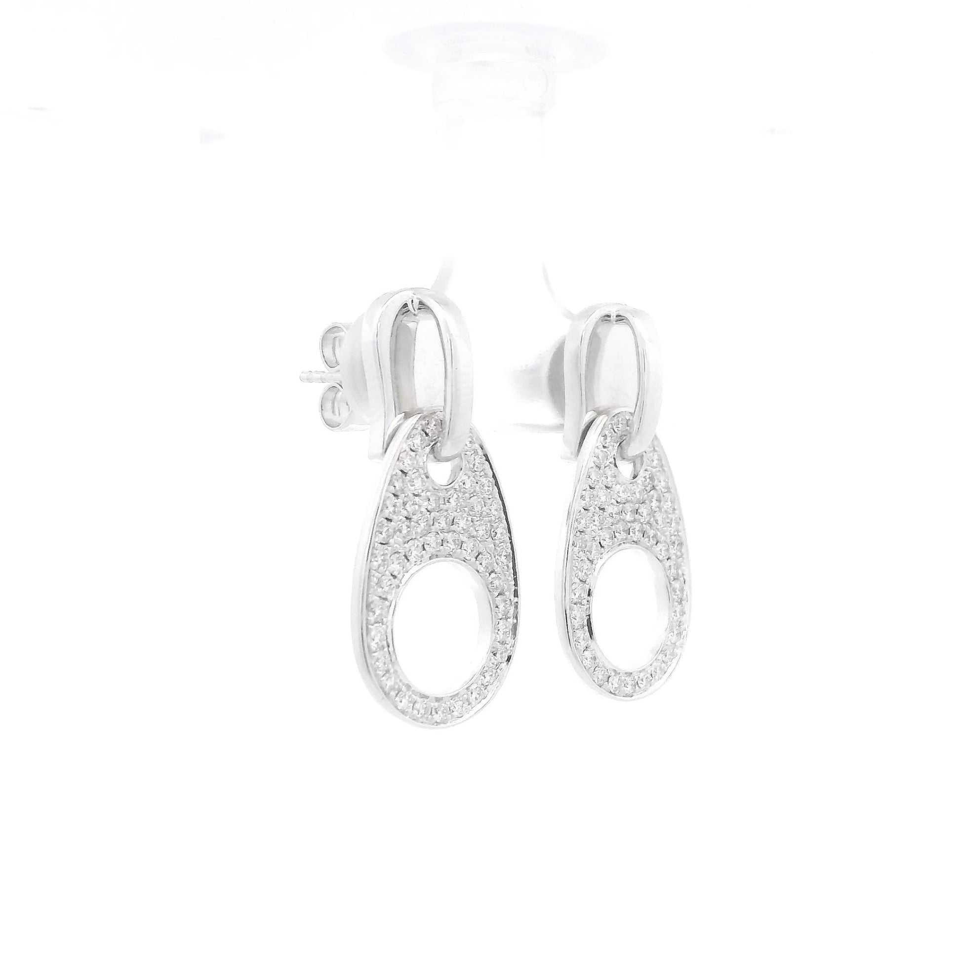 White Gold Diamond Zipper Dangles - Forever Rox