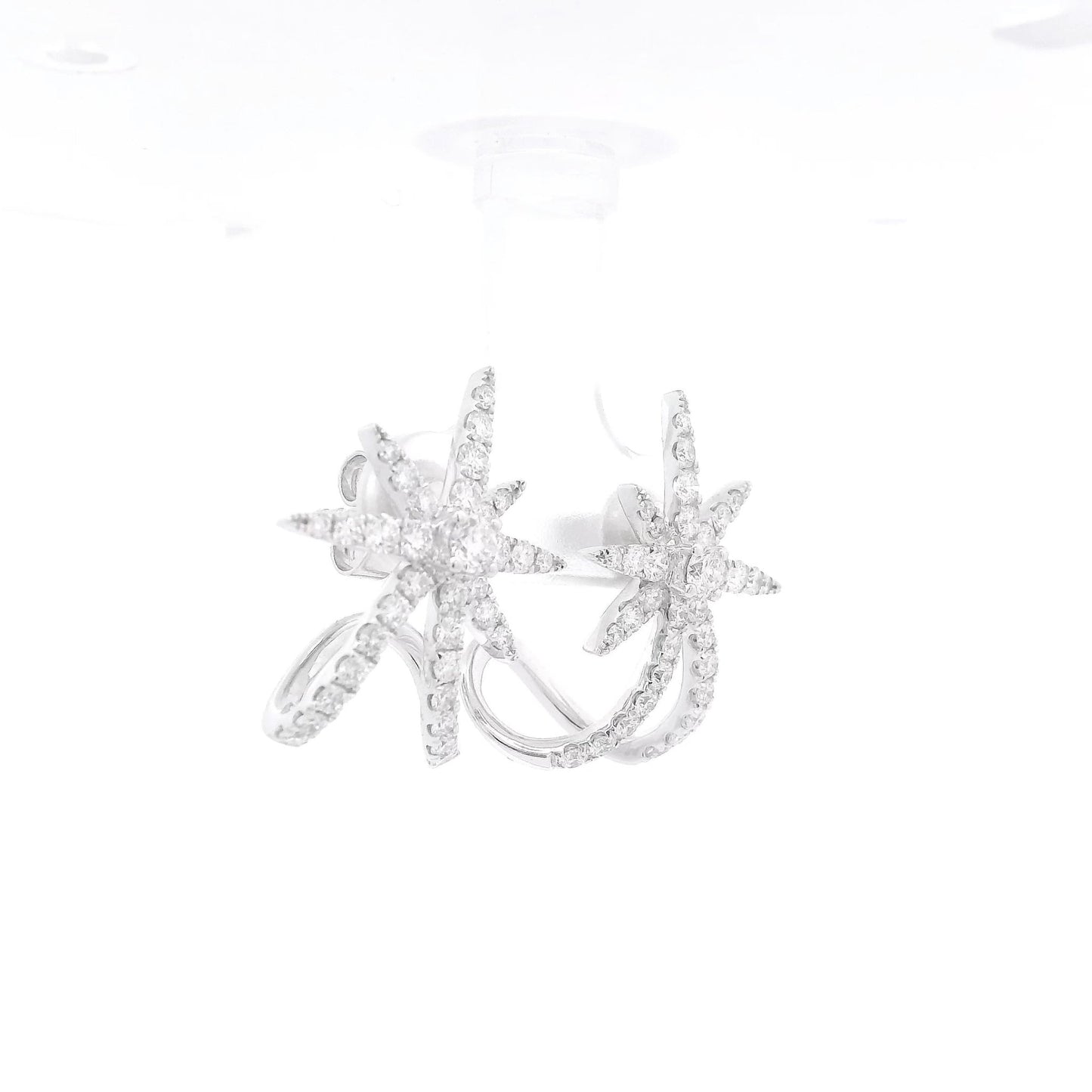 Wrap Under Ear Diamond Star Stud Earrings - Forever Rox