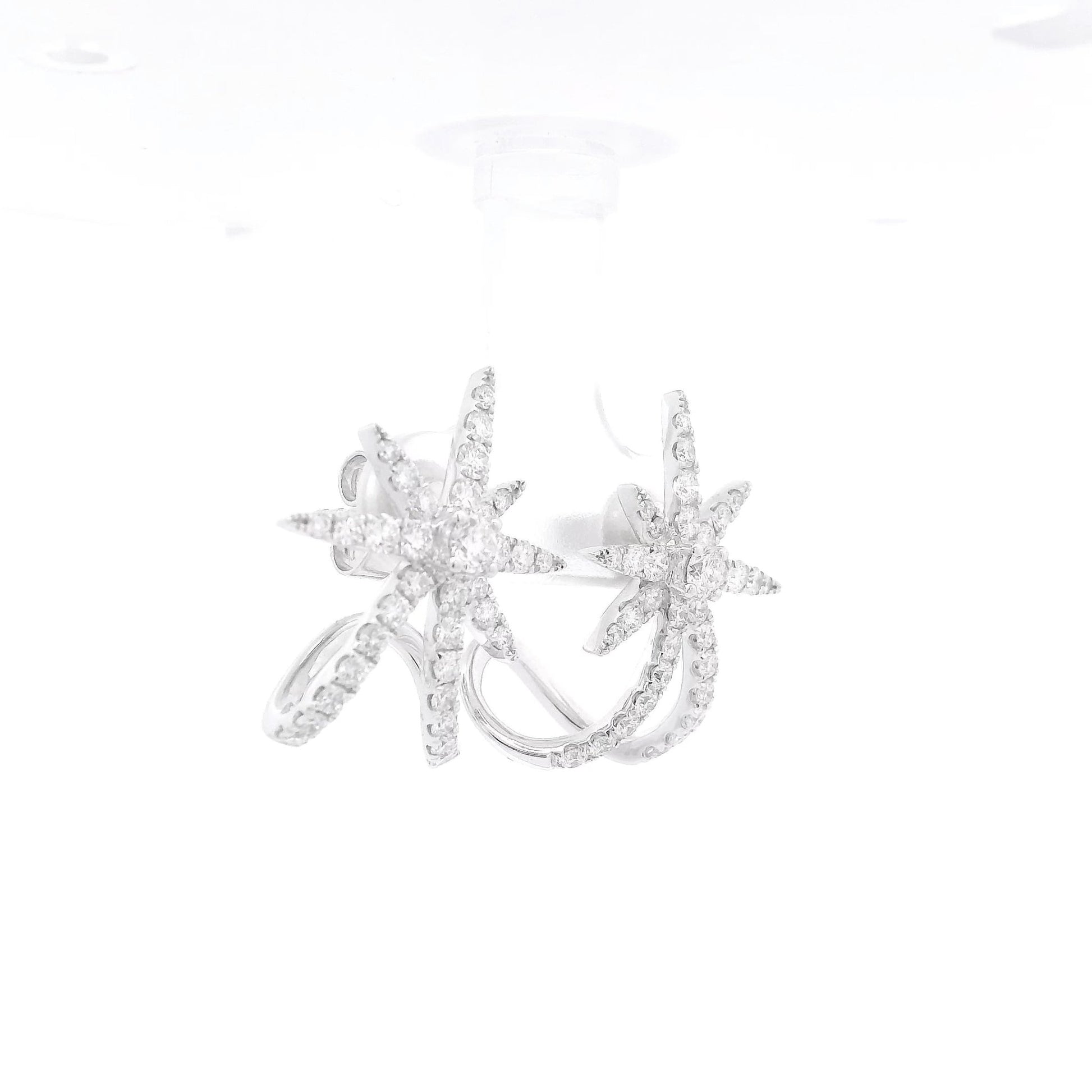 Wrap Under Ear Diamond Star Stud Earrings - Forever Rox