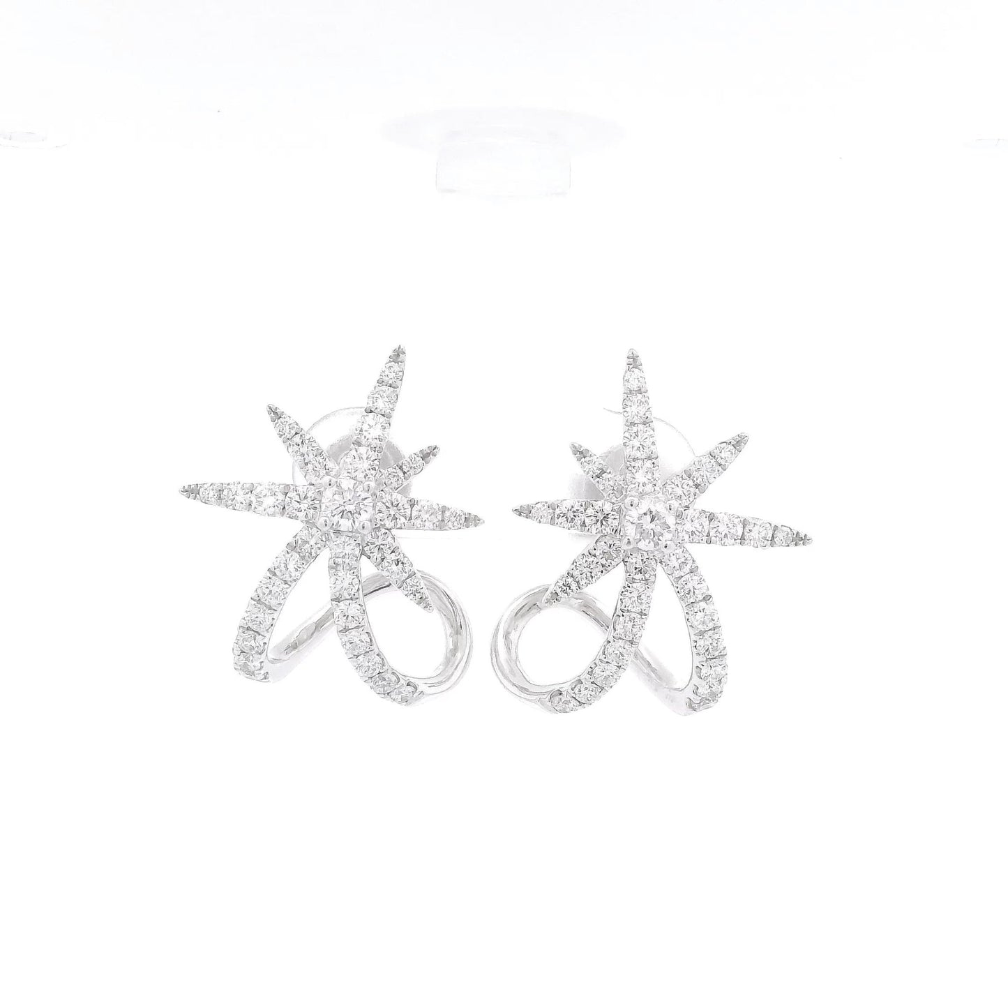 Wrap Under Ear Diamond Star Stud Earrings - Forever Rox