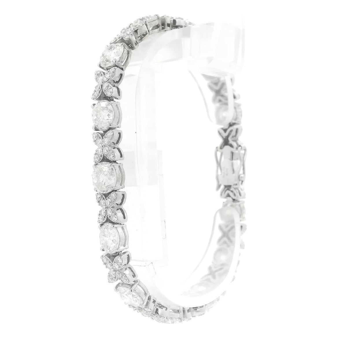 X/O Diamond Tennis Bracelet With 13 1ct+ Round Cut Diamonds - Forever Rox Fine Jewelry