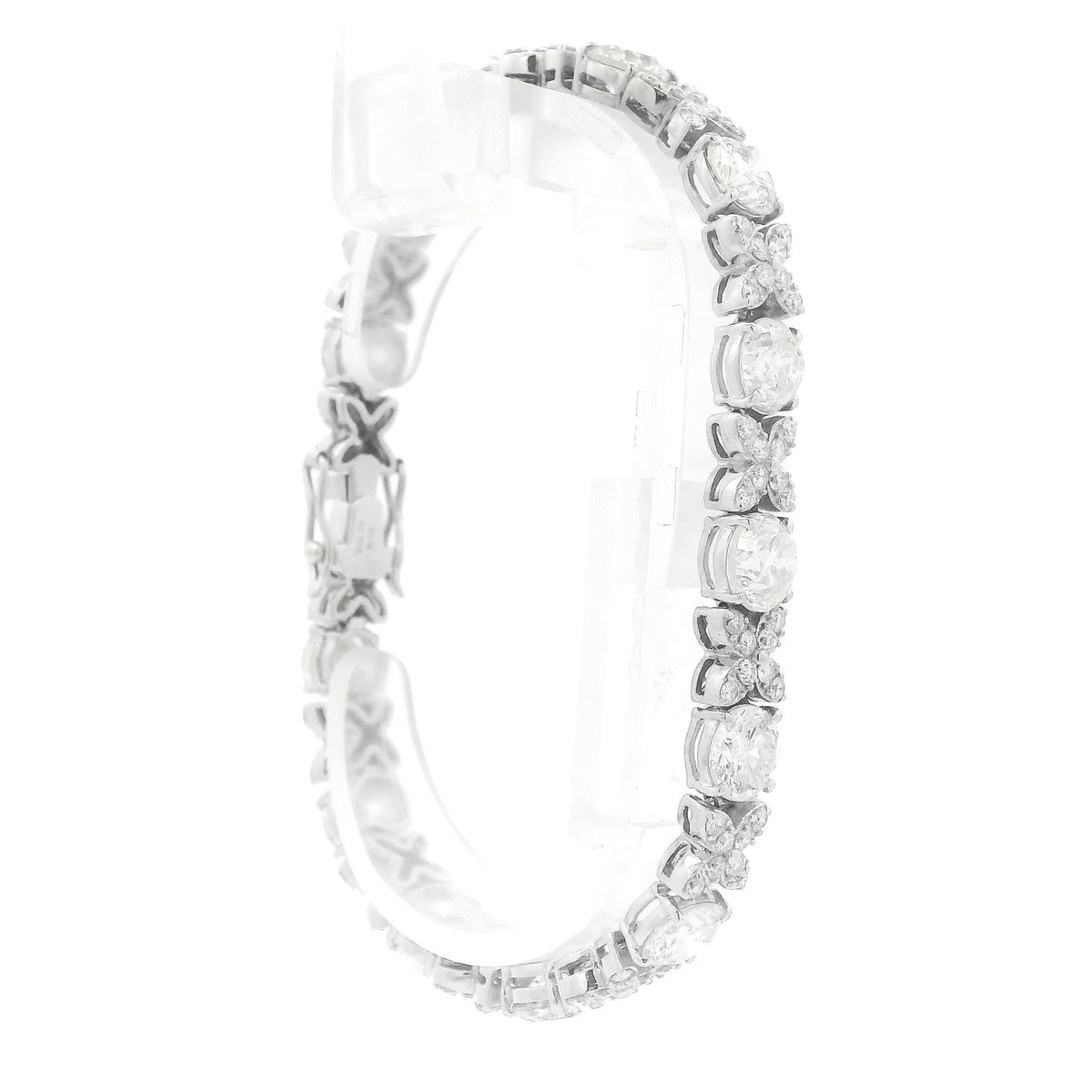 X/O Diamond Tennis Bracelet With 13 1ct+ Round Cut Diamonds - Forever Rox Fine Jewelry