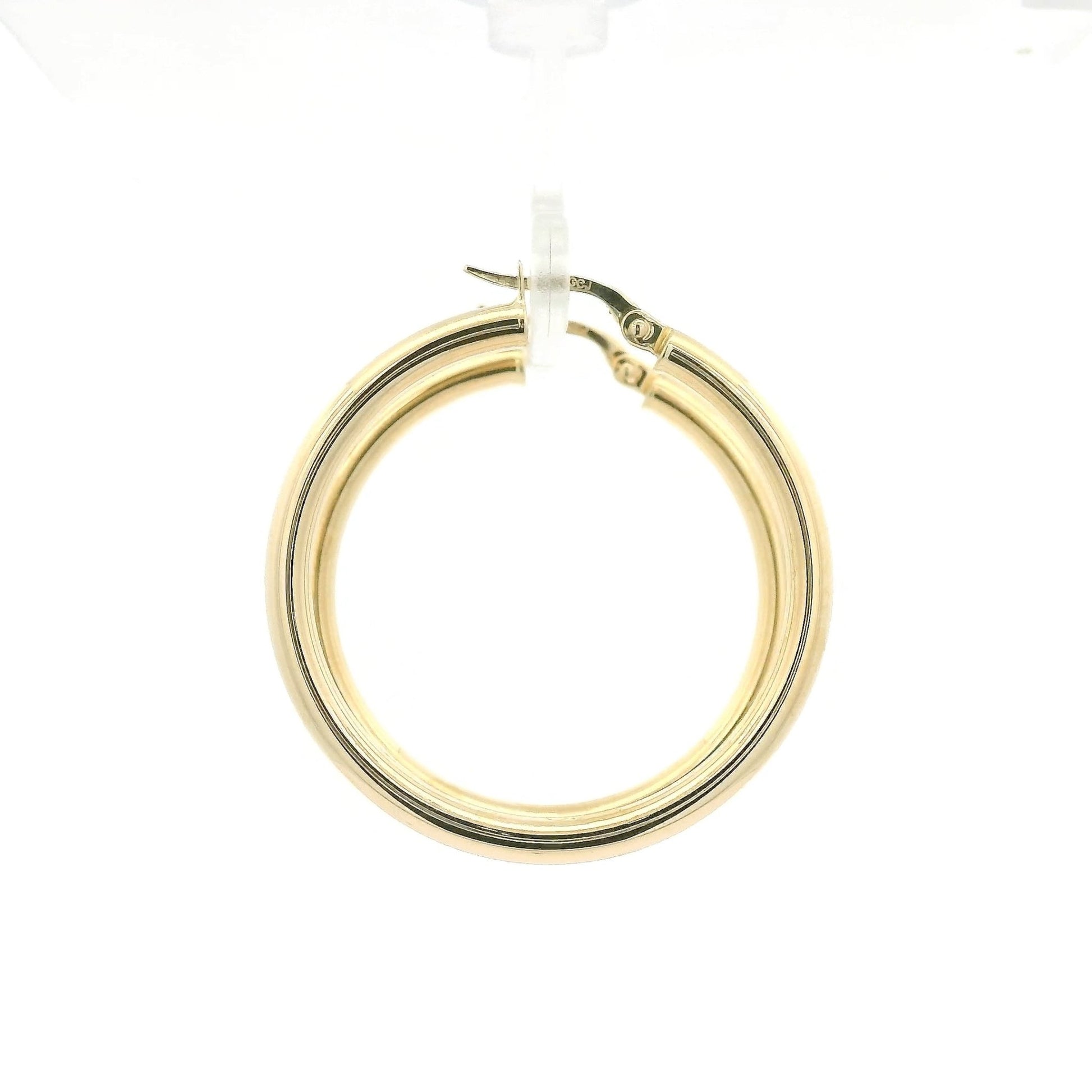Yellow Gold 30mm Hollow Hoops - Forever Rox Fine Jewelry