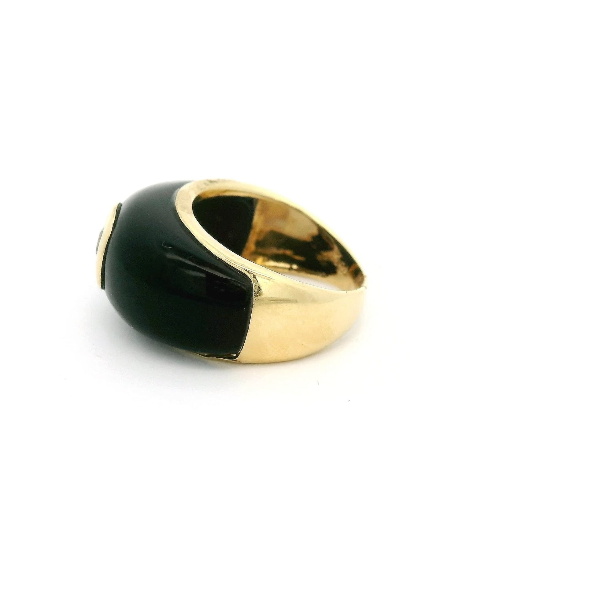 Yellow Gold & Black Onyx Ring With Yellow Sapphire - Forever Rox Fine Jewelry
