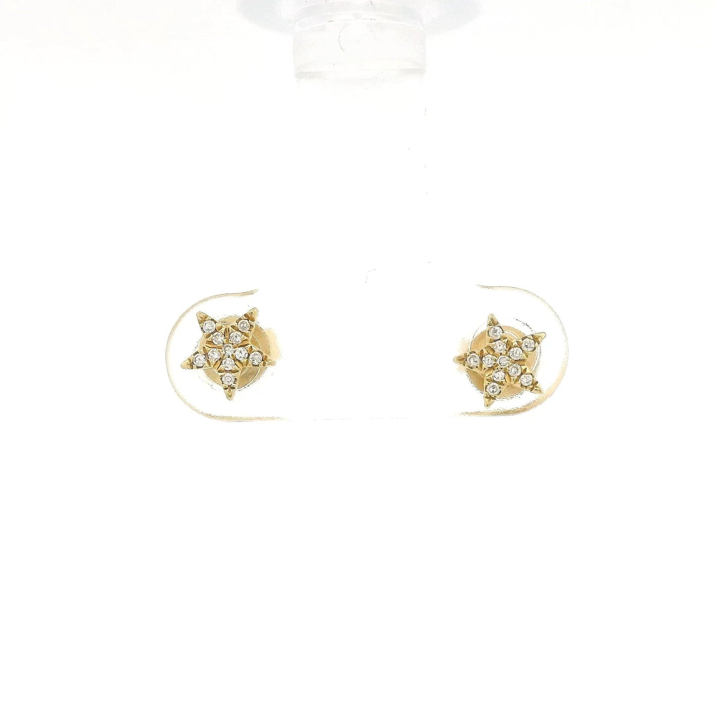 Yellow Gold Diamond Cluster Star Studs - Forever Rox