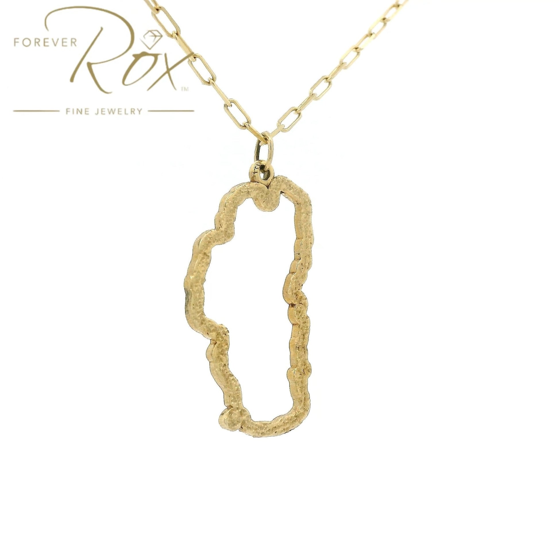 Yellow Gold Filigree Design Lake Tahoe Pendnt - Forever Rox