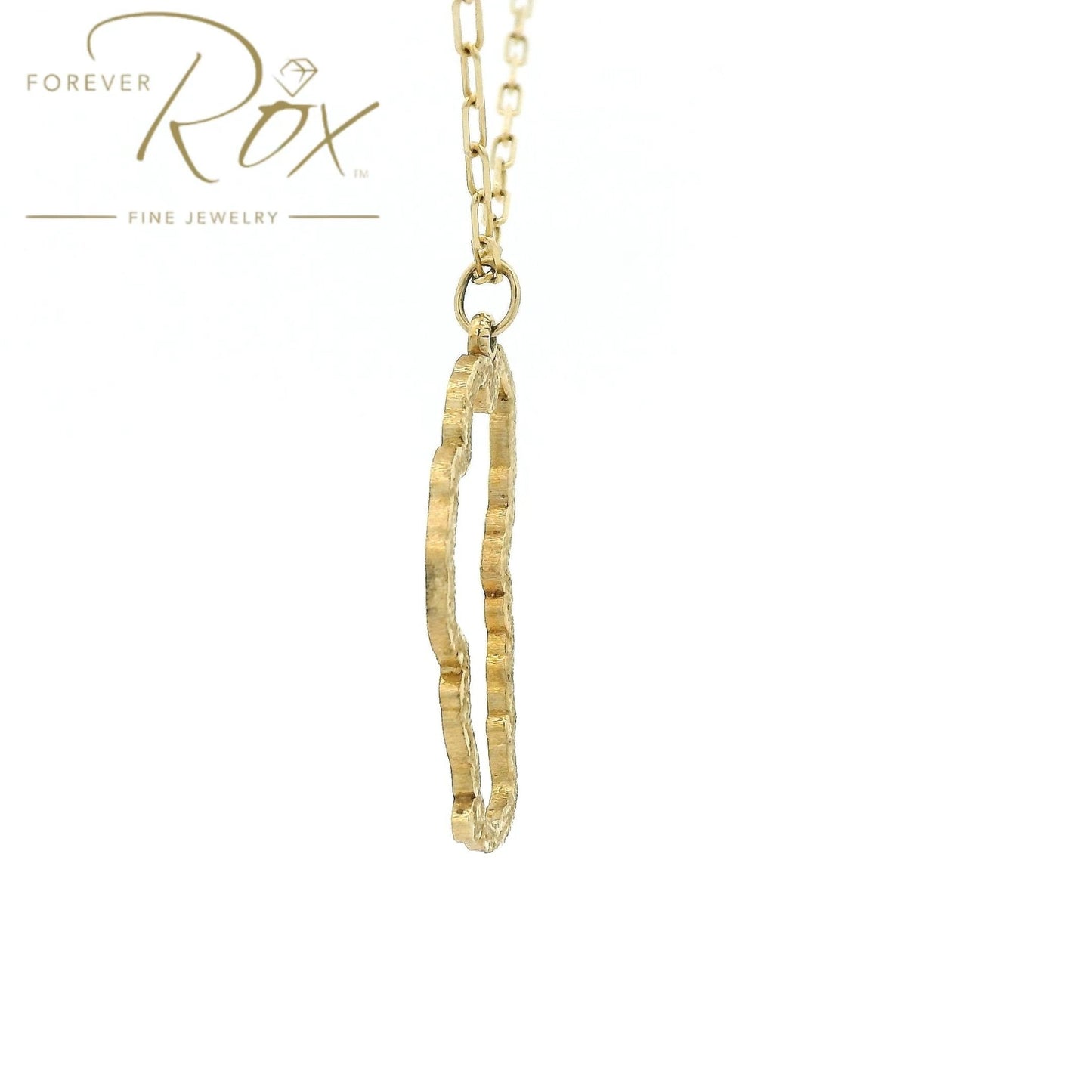 Yellow Gold Filigree Design Lake Tahoe Pendnt - Forever Rox