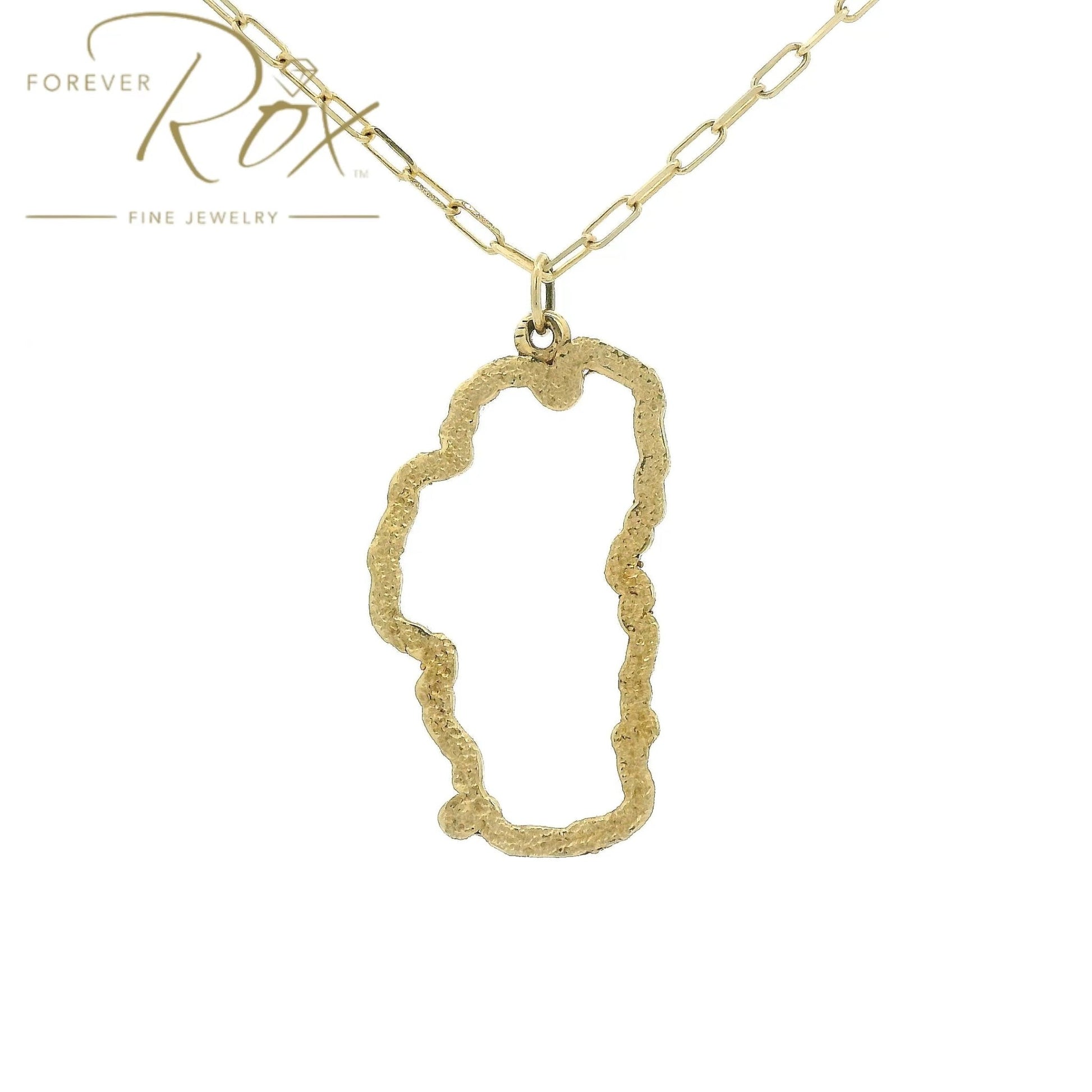 Yellow Gold Filigree Design Lake Tahoe Pendnt - Forever Rox
