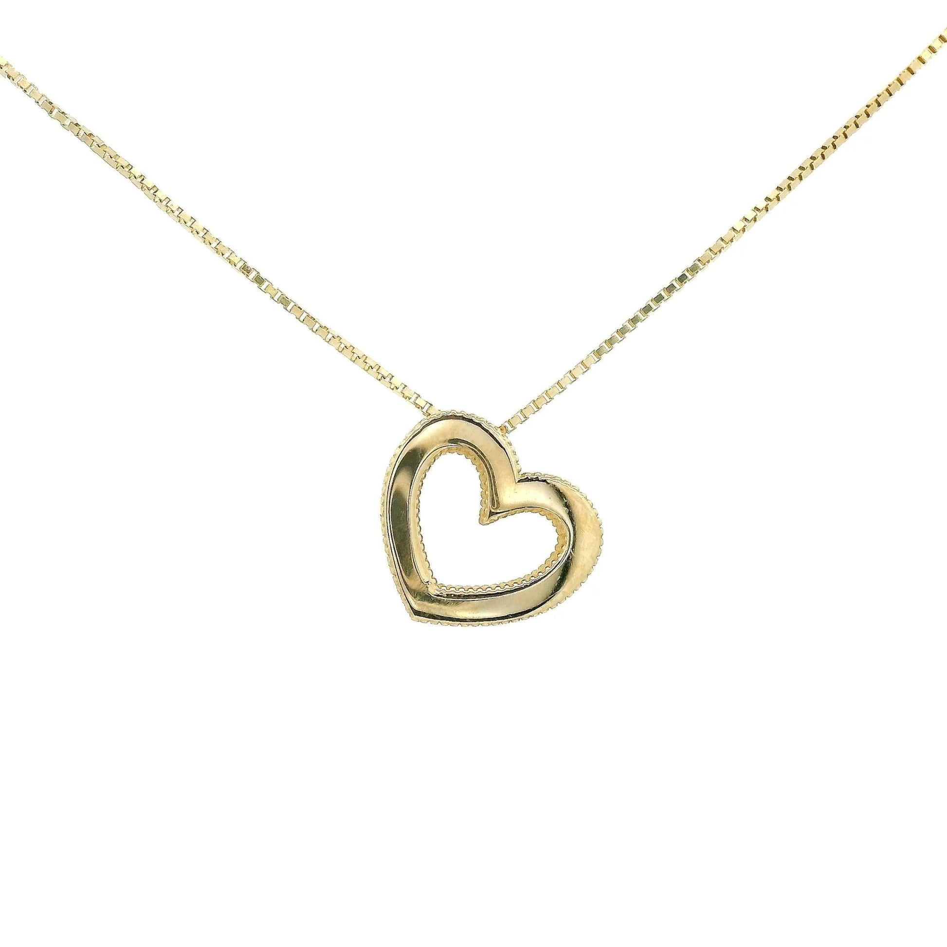 Yellow Gold Heart Pendant - Forever Rox