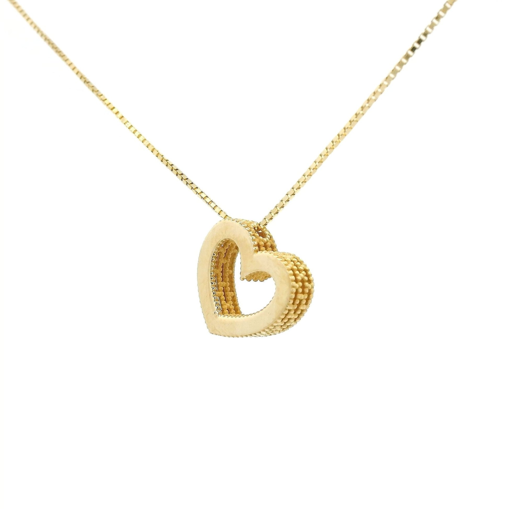 Yellow Gold Heart Pendant - Forever Rox