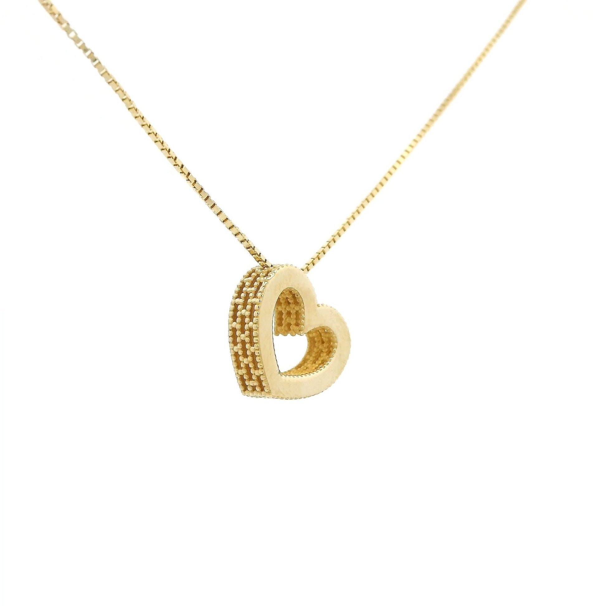 Yellow Gold Heart Pendant - Forever Rox