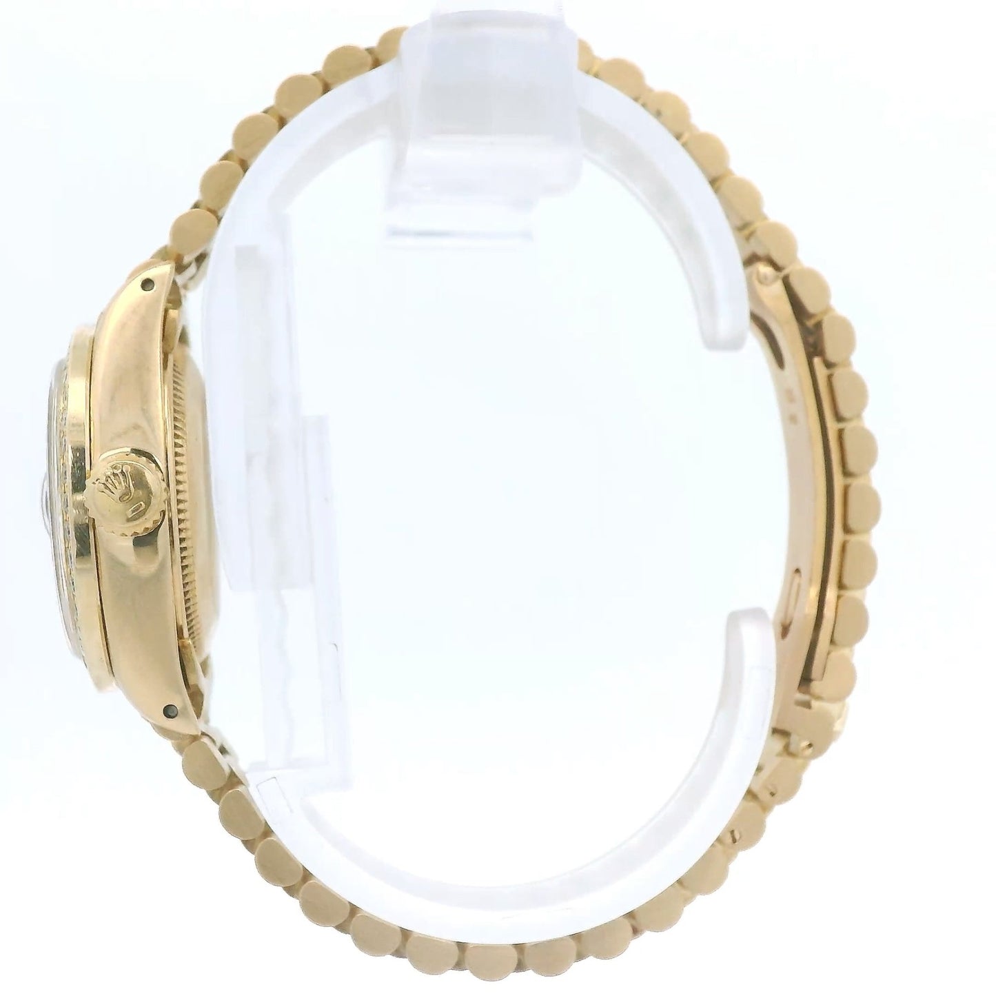 Yellow Gold Ladies Rolex Presidential with Diamond Dial & Bezel - Forever Rox