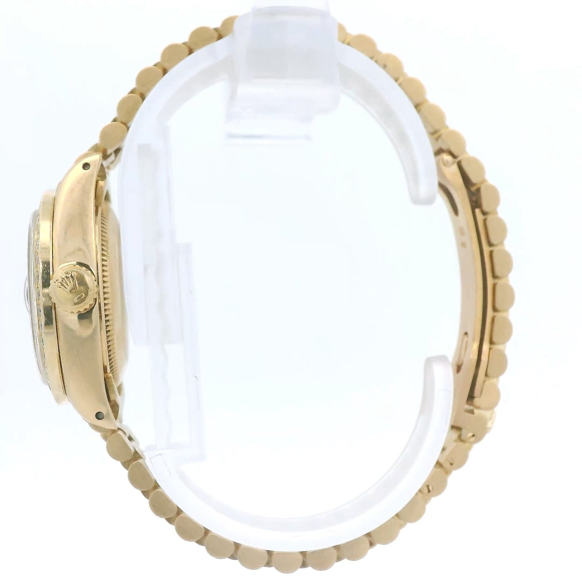 Yellow Gold Ladies Rolex Presidential with Diamond Dial & Bezel - Forever Rox