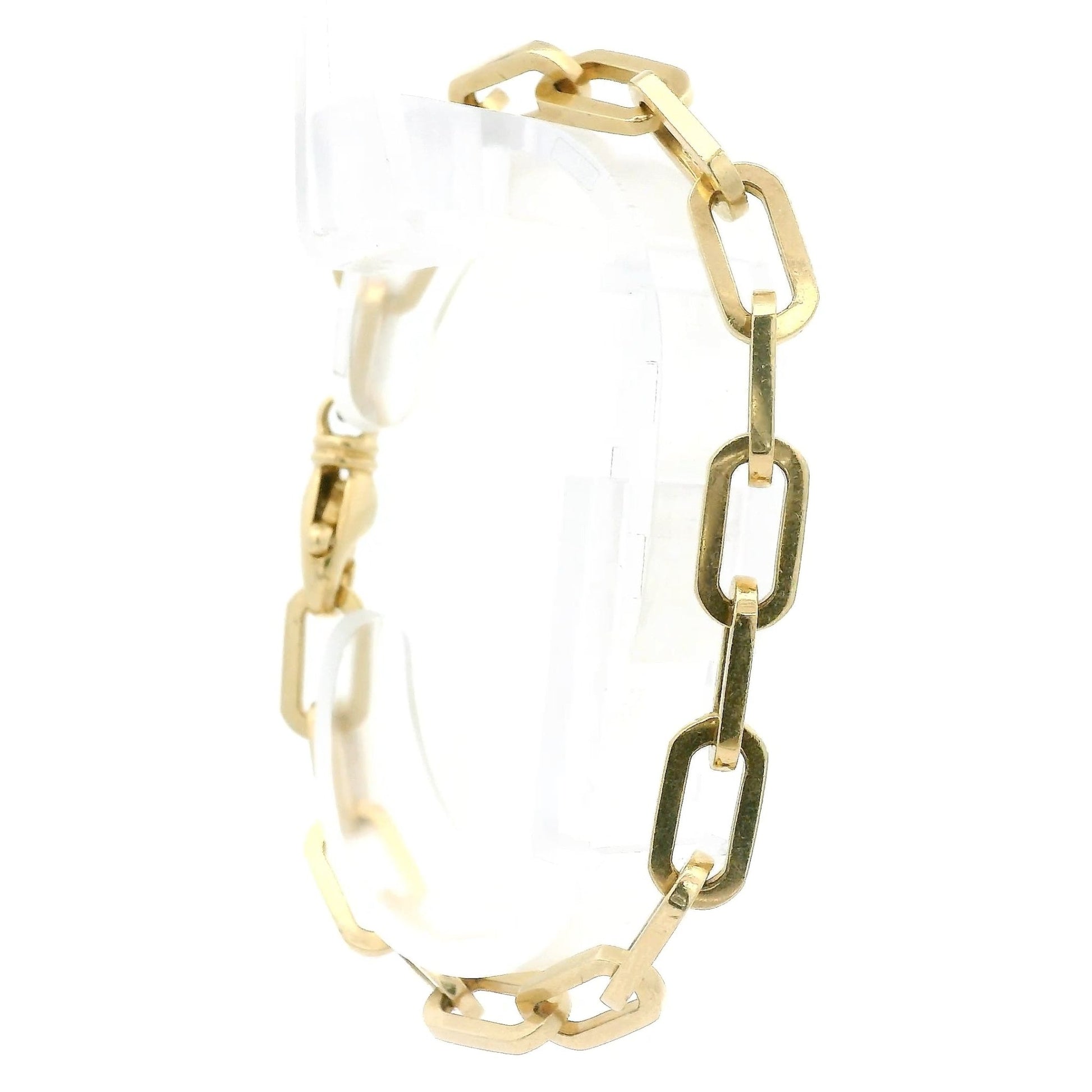 Yellow Gold Paperclip Link Bracelet - Forever Rox