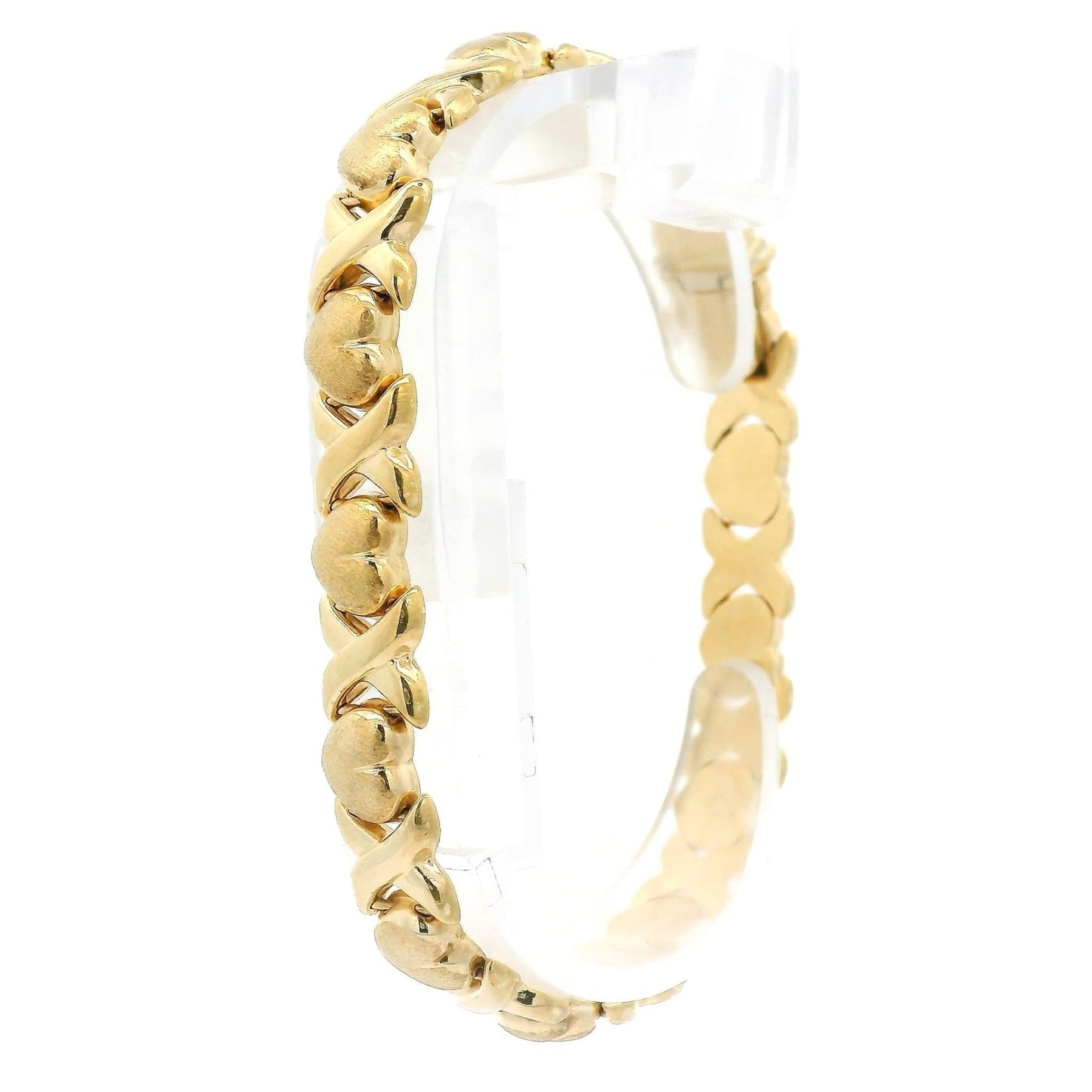 Yellow Gold X/O Heart Bracelet - Forever Rox Fine Jewelry