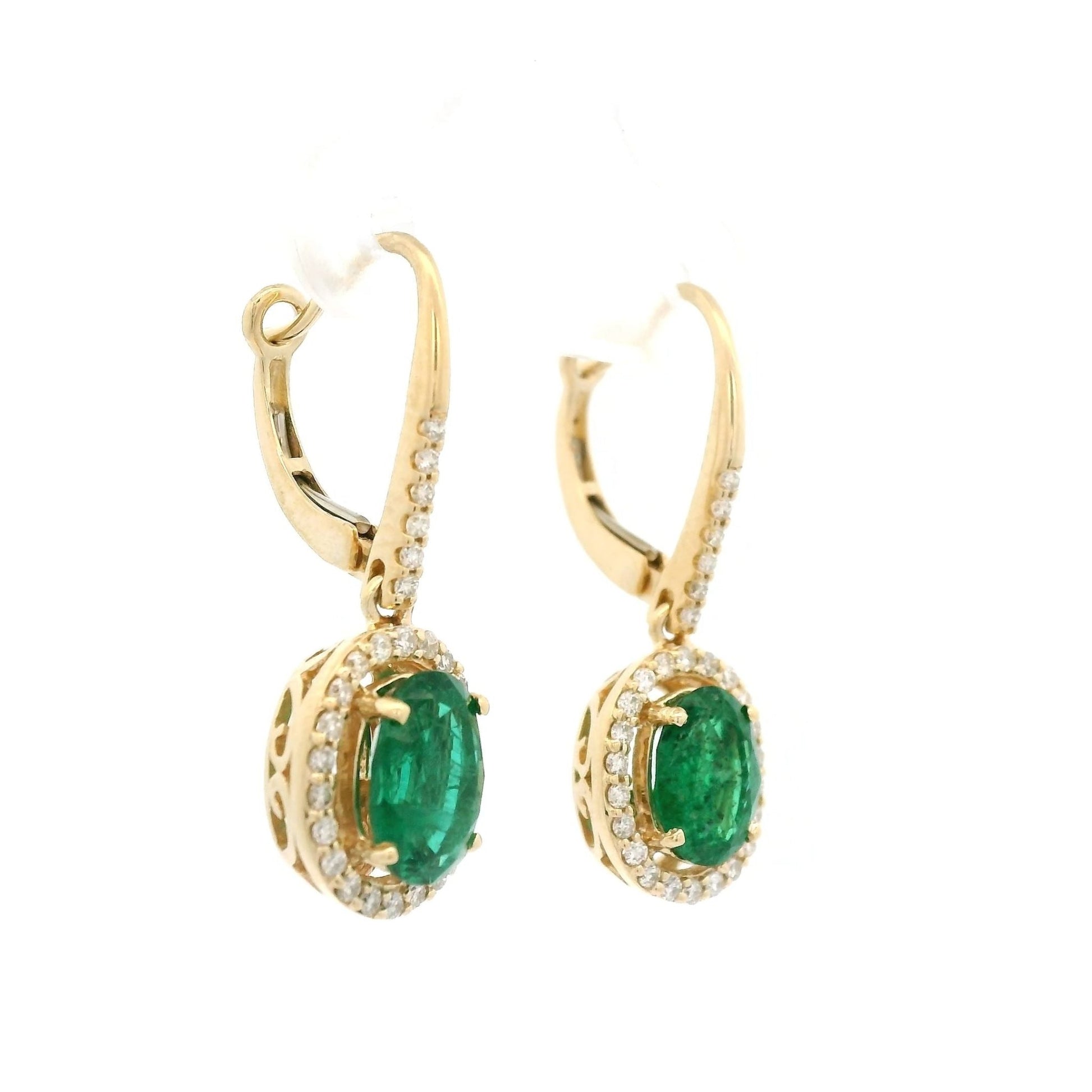 Zambian Emerald & Diamond Dangles - Forever Rox