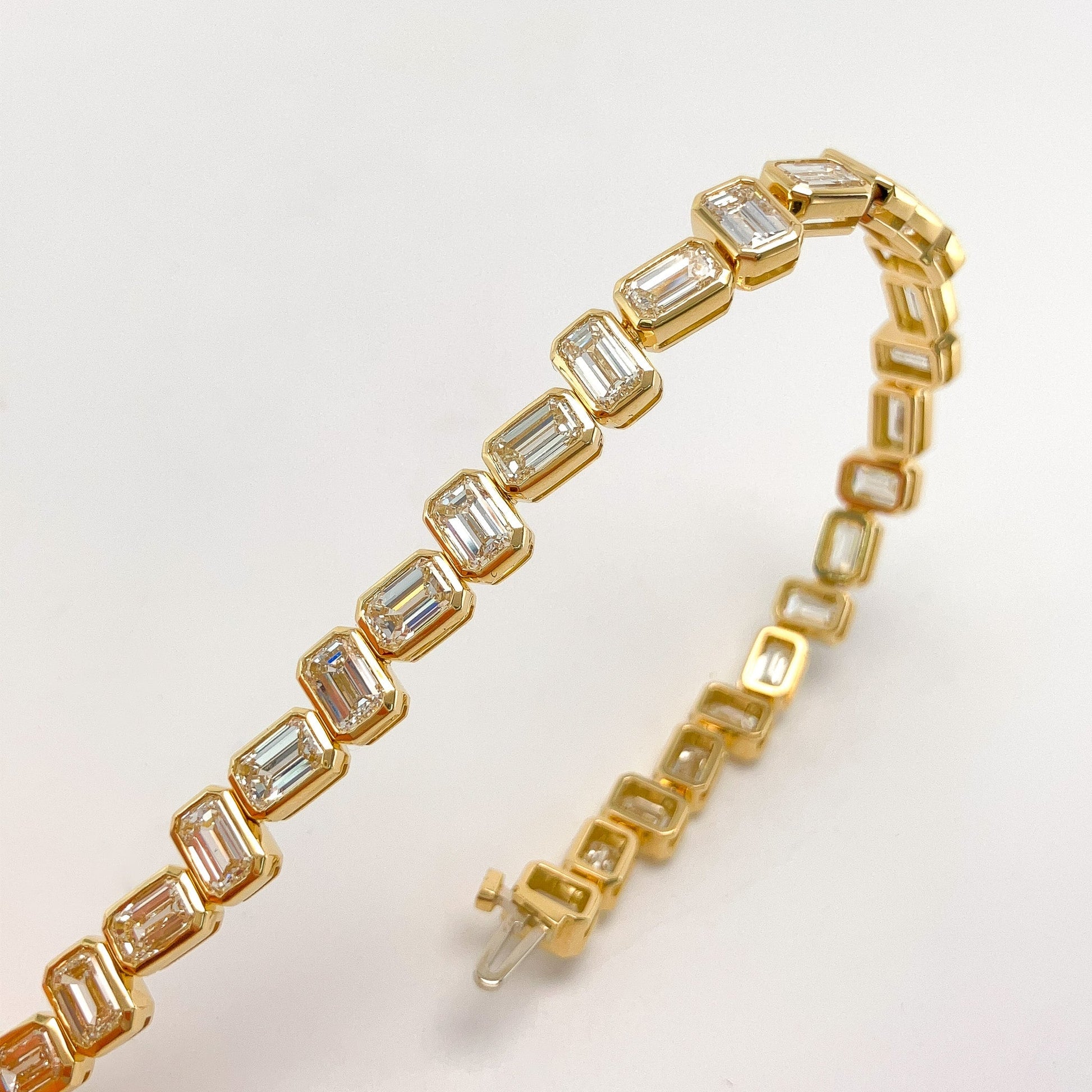 Zig Zag Emerald Cut Diamond Bracelet - Forever Rox